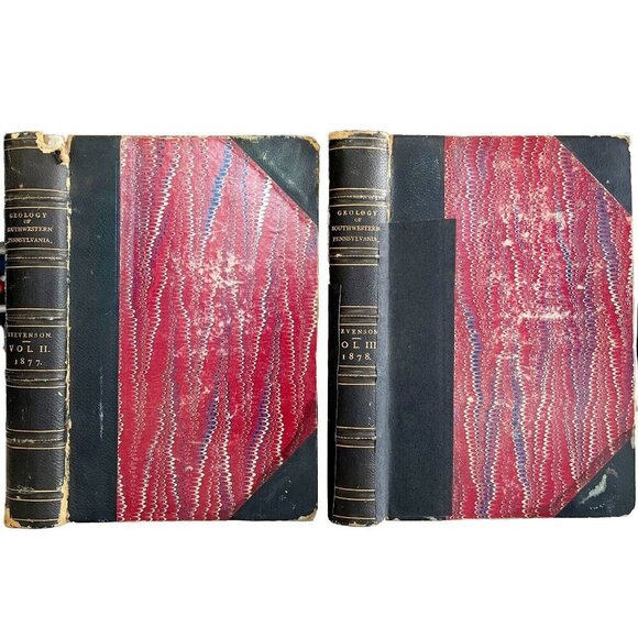 Geology Of Southwestern Pennsylvania Lot Of 2 1877-78 Victorian Coal WHBS - Picture 2 of 10